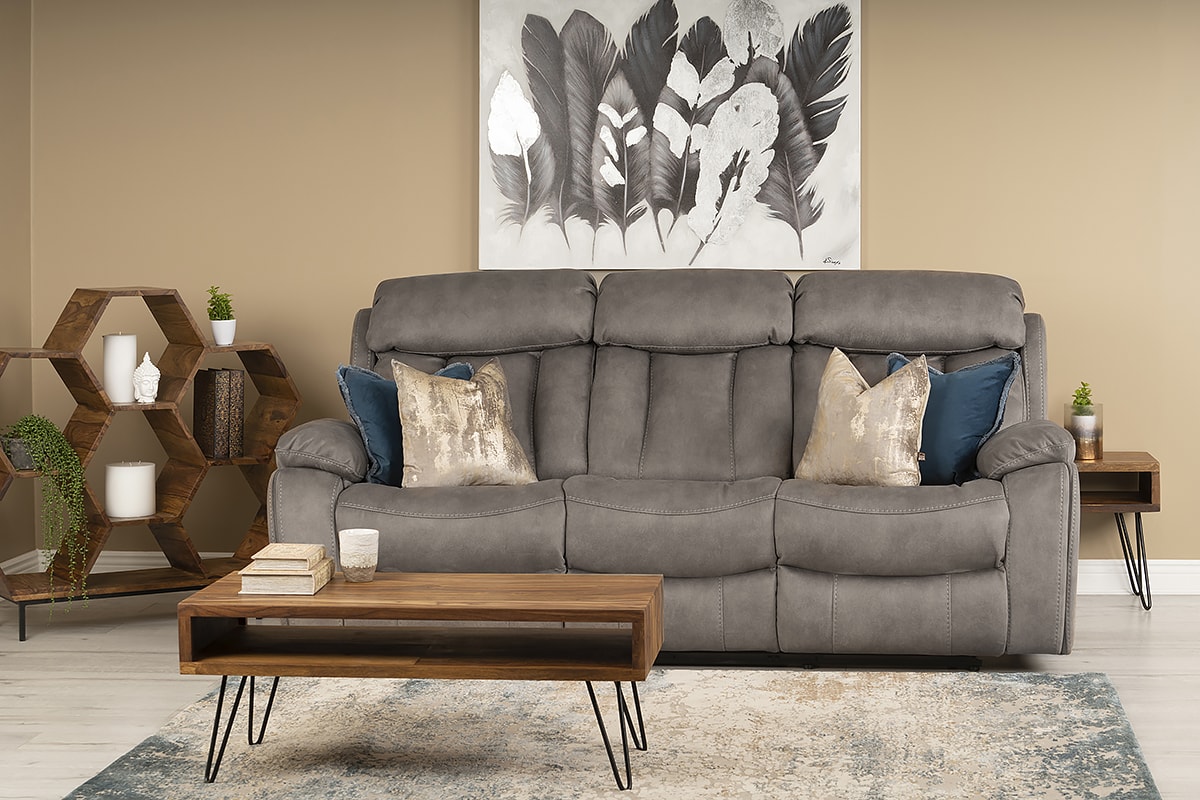 Primo Light Grey Fabric Sofa